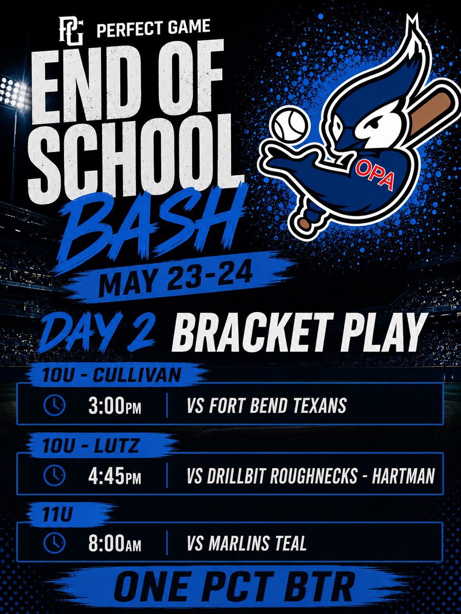 OPAJaysBaseball's tweet photo. Time to soar! 🐦

#opajays
#jaysbaseball
#onepercentacademy https://t.co/MU2JuJjyjT