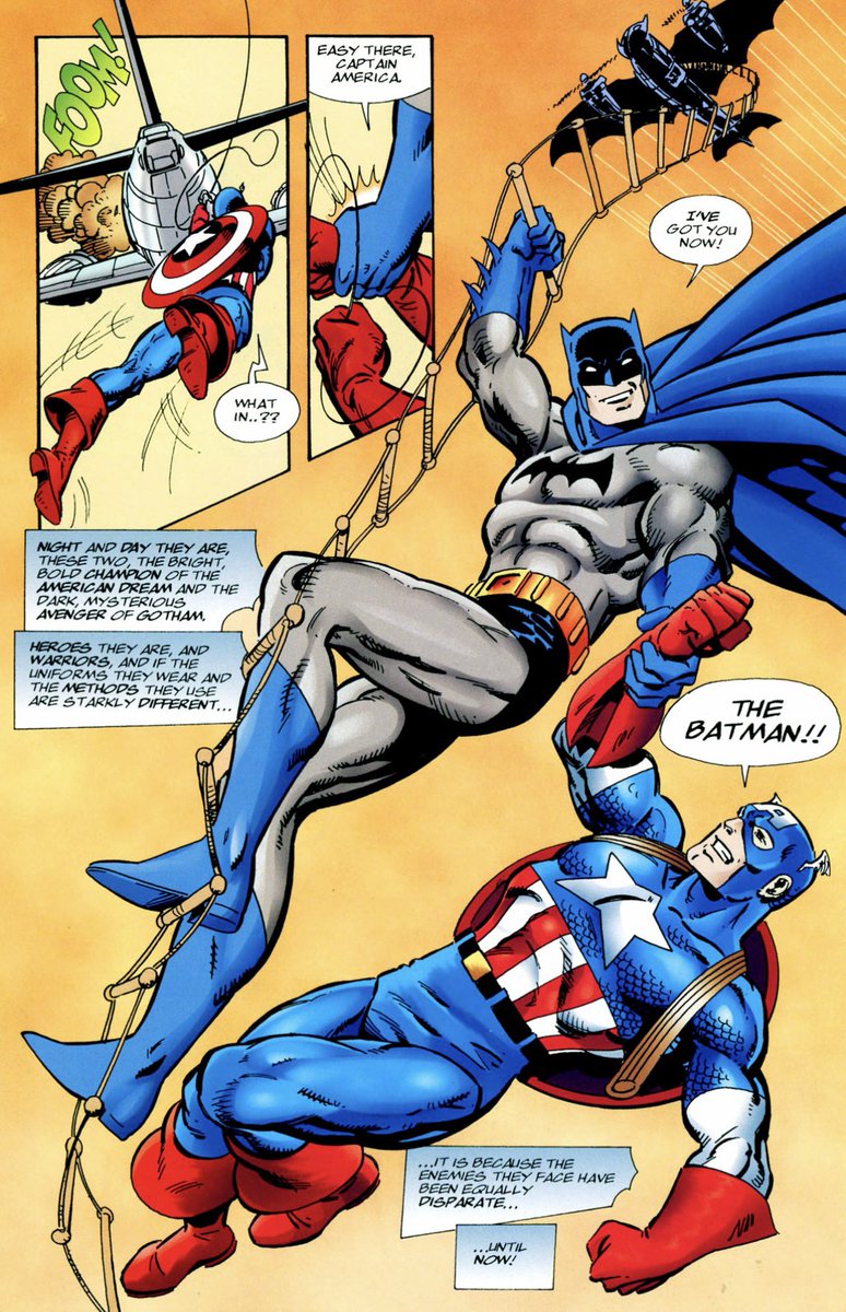 AtomikPop's tweet photo. Batman and Captain America by John Byrne. https://t.co/UeYAQfwHmM