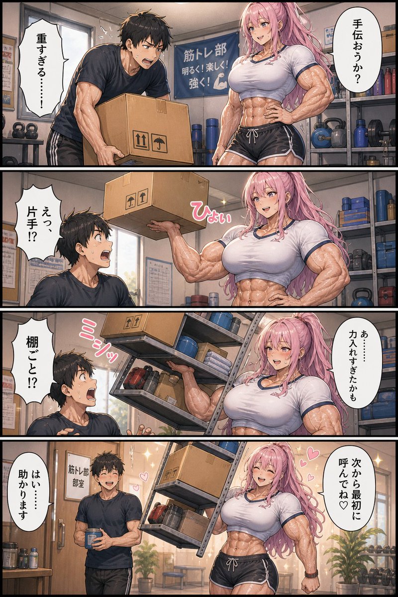 BWBA ANIME | Muscle Girl AI Art tweet media