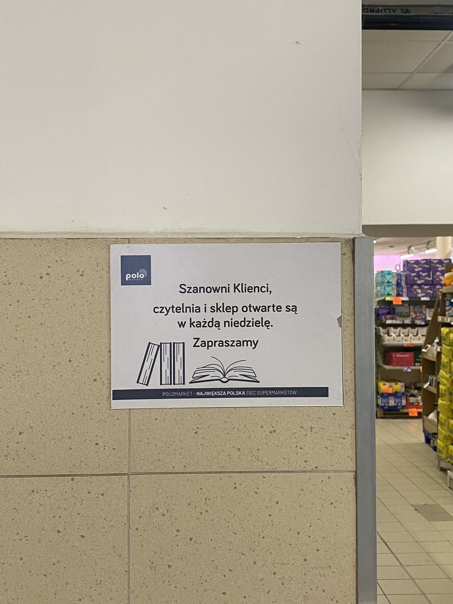 manifestyn's tweet photo. czy oni zrobili w polo czytelnie zeby byla otwarta w kazda niedziele? https://t.co/Vv8DrEERok