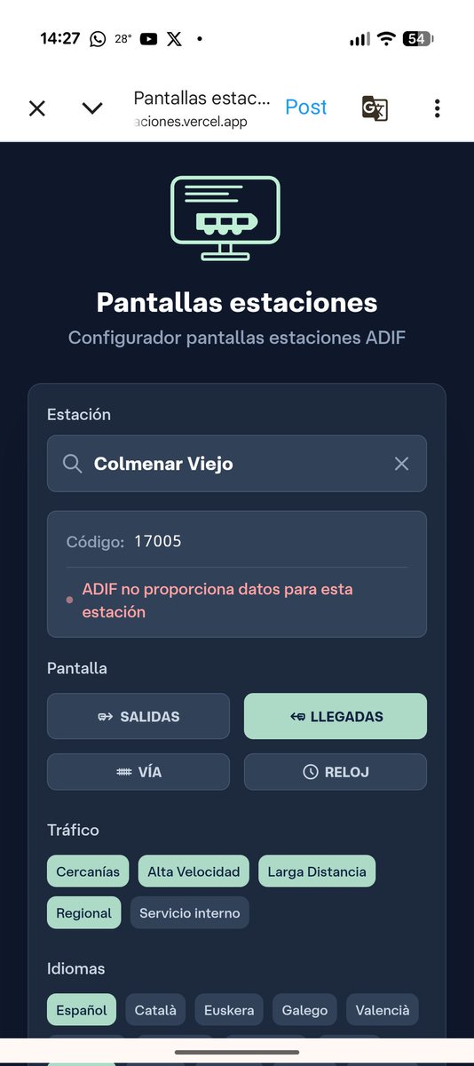 amadeusoler's tweet photo. @mariomnts ¿#ColmenarViejo pq no sale? https://t.co/VjZYMZovSz