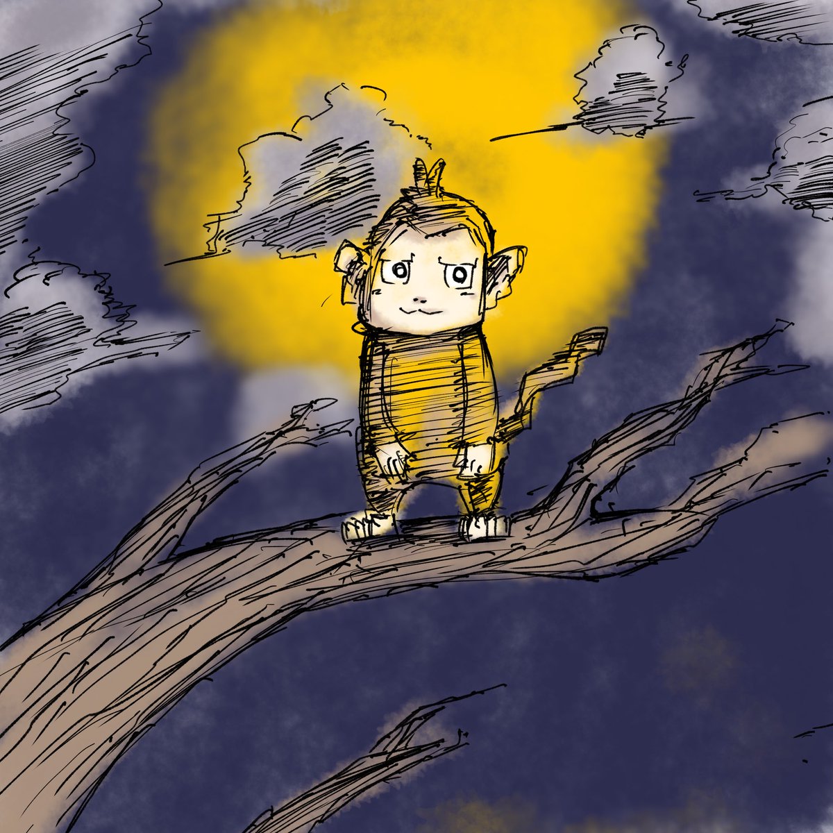 kabutaro04's tweet photo. お久しぶりですお猿です🍌

#イラスト #猿 https://t.co/V4xAvHTBQo