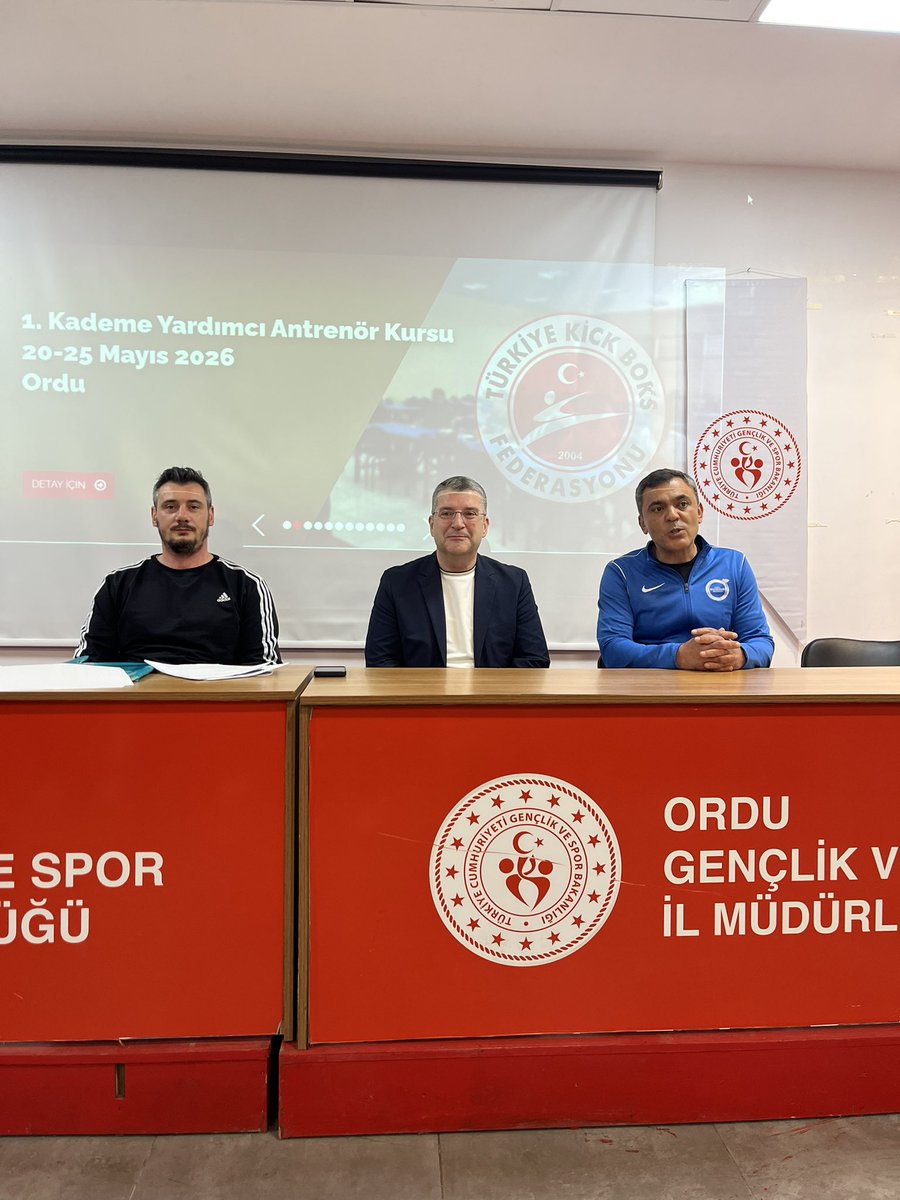 SavasOZCAN01's tweet photo. 20-25 Mayıs 2026 tarihleri arasında İlimizde gerçekleşen 1. Kademe Yardımcı Antrenör Kursumuzu; Ordu Büyükşehir Belediye Başkan Vekilimiz Sn. Aşkın Baş ziyaret etmiştir.Nazik ziyaretlerinden ötürü kendilerine teşekkür ediyoruz.🥊🇹🇷 
@askinbas 
@salimkayici 
@OA_BAK https://t.co/lN6CPDthg7