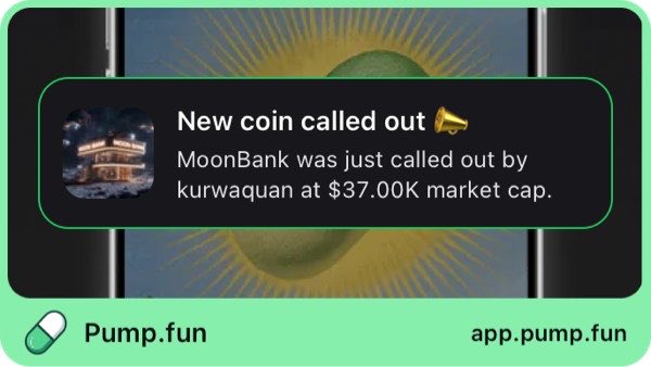Daniel030423's tweet photo. Just called out MoonBank at $37.00K mcap. My recent call hit 2x! Follow me on https://t.co/mpqf0yDOTI app to get instant alerts: https://t.co/Hmobta3Bch https://t.co/aXmsa070Ab
