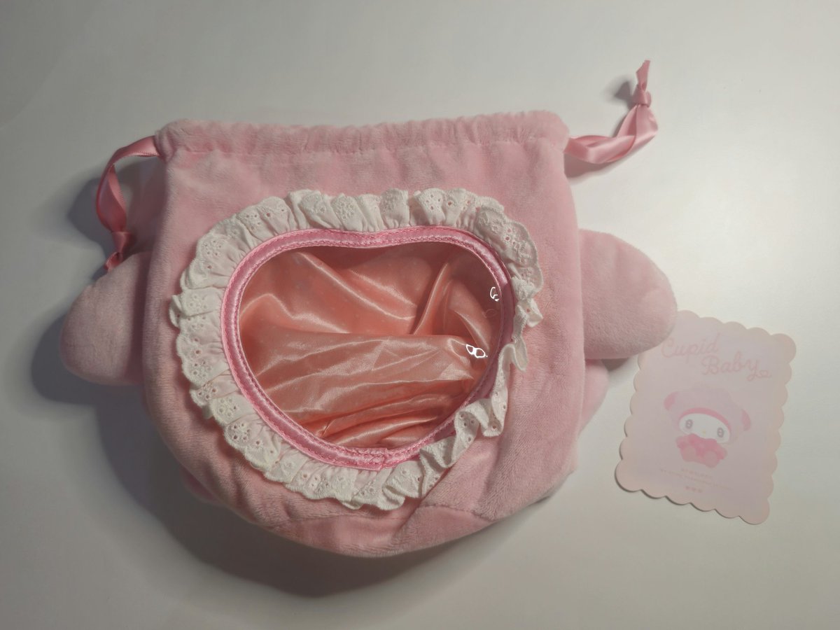 settingchord's tweet photo. ♡ my melody cupid baby series

large pouch - 140k https://t.co/prWlzkLjoi