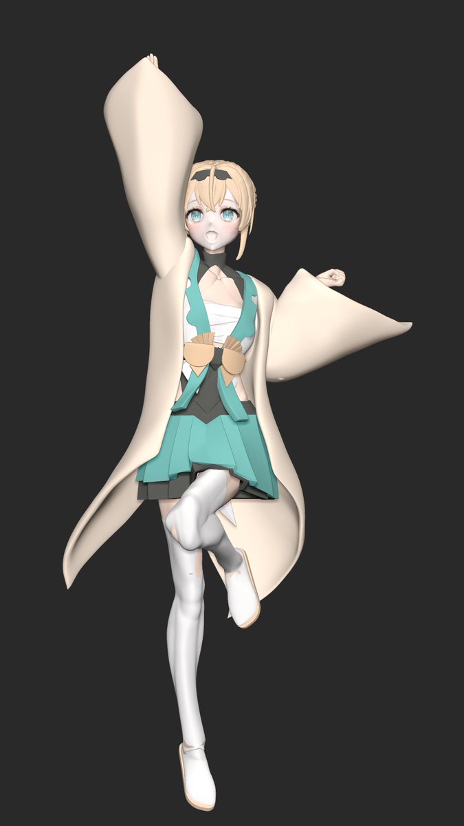 FSou002's tweet photo. (再掲)風真いろはwip
ポーズを付け始めた
#zbrush　#hololive https://t.co/Mq2imfQNlT