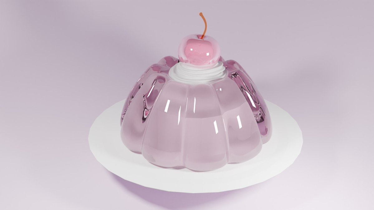 Let0Omu's tweet photo. 🍒🤍

 #blender #ゼリー #初心者 https://t.co/gTz1BlhE9I