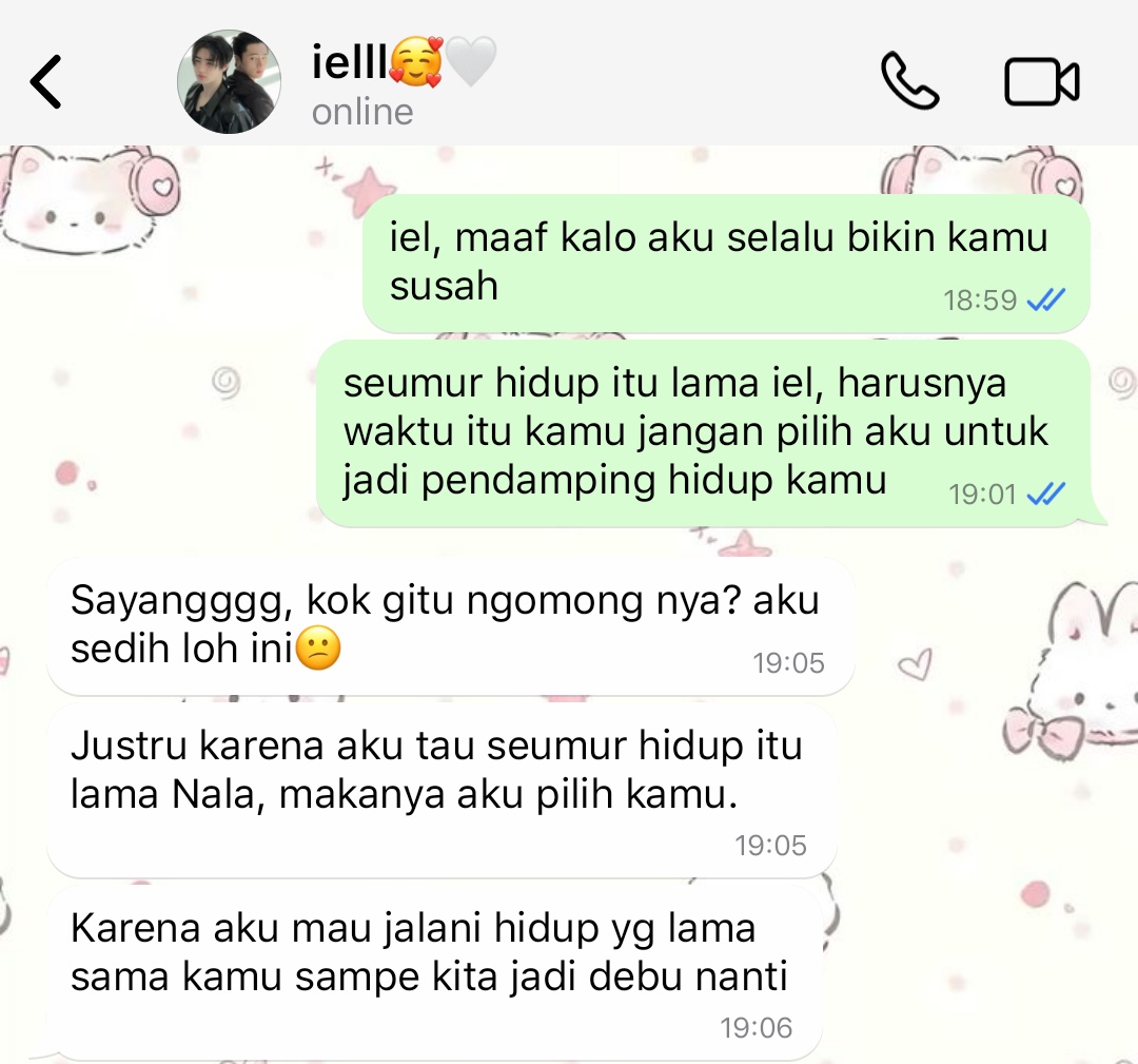 bluejayshoon's tweet photo. what if : nathan nala pas udah nikah 

Mau hidup diulang seribu kalipun, aku pilihnya kamu. 

[Nathaniel &amp; Kenala universe from Everlasting Love au] 

Jayhoon few tweets au
#Jayhoon few tweets write by ©bluejayshoon https://t.co/aqSLR3Erwy