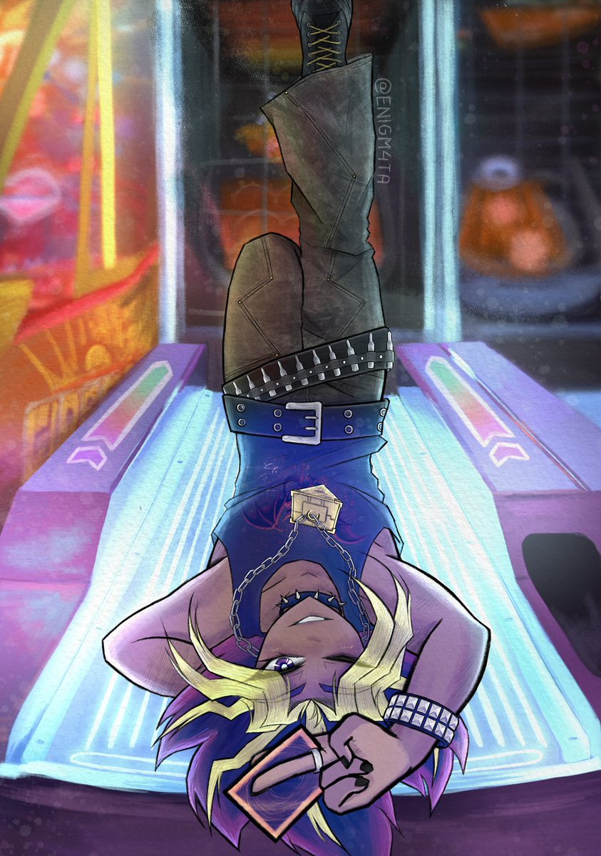 ENIGM4TA's tweet photo. pharaoh atem for an anime fashion art magazine i joined a while ago! and what better place for our king of games than a photoshoot at an arcade

#yugioh #yugiohdm #yamiyugi #arttwt https://t.co/1wwH3yMW03