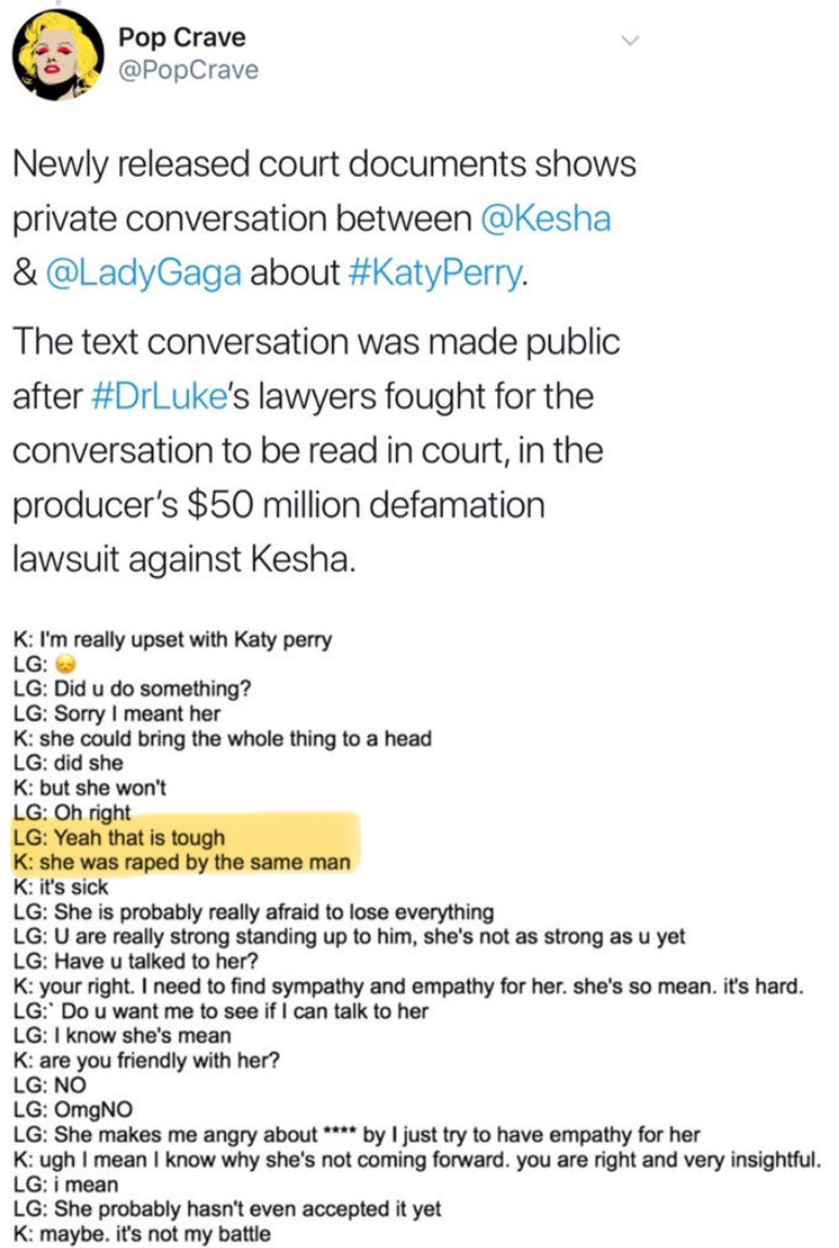 seekph_'s tweet photo. @spaghettisuxx @keshaworld_ @KeshaRose “She thought she was another victim”

Yet the text messages says different. https://t.co/bBfaKLGCgd