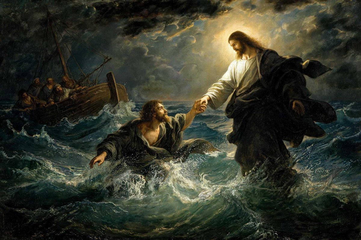 Adam_FaithfulM's tweet photo. Peter walked on water the moment he stopped looking at his circumstances and started looking at Jesus. 

He sank the moment he looked back down. 

Your focus is your footing. https://t.co/ZiUki7fd2f