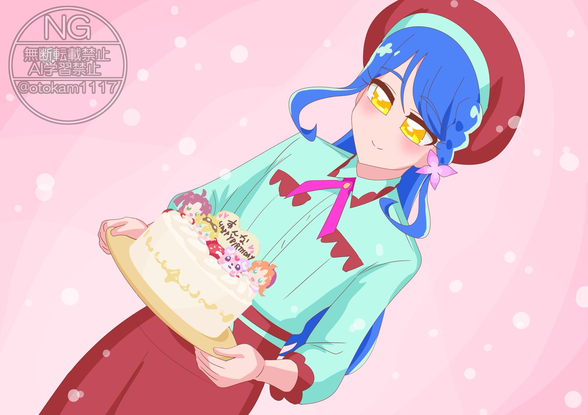 「たんぷり17話!くれあさんの優しさと思いやりが光る回。ケーキには当然のようにポチ」|オトカム@リク土日受付停止中のイラスト