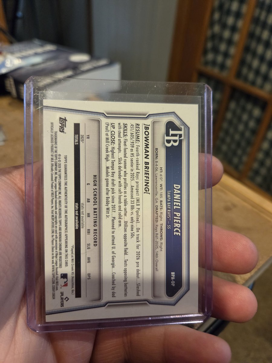 DaCondorCawCaw's tweet photo. @Elliott0924 @davisdugout @premiercards_2 Daniel Pierce Green Paper Auto 05/99
$150 https://t.co/56IpeaekmG