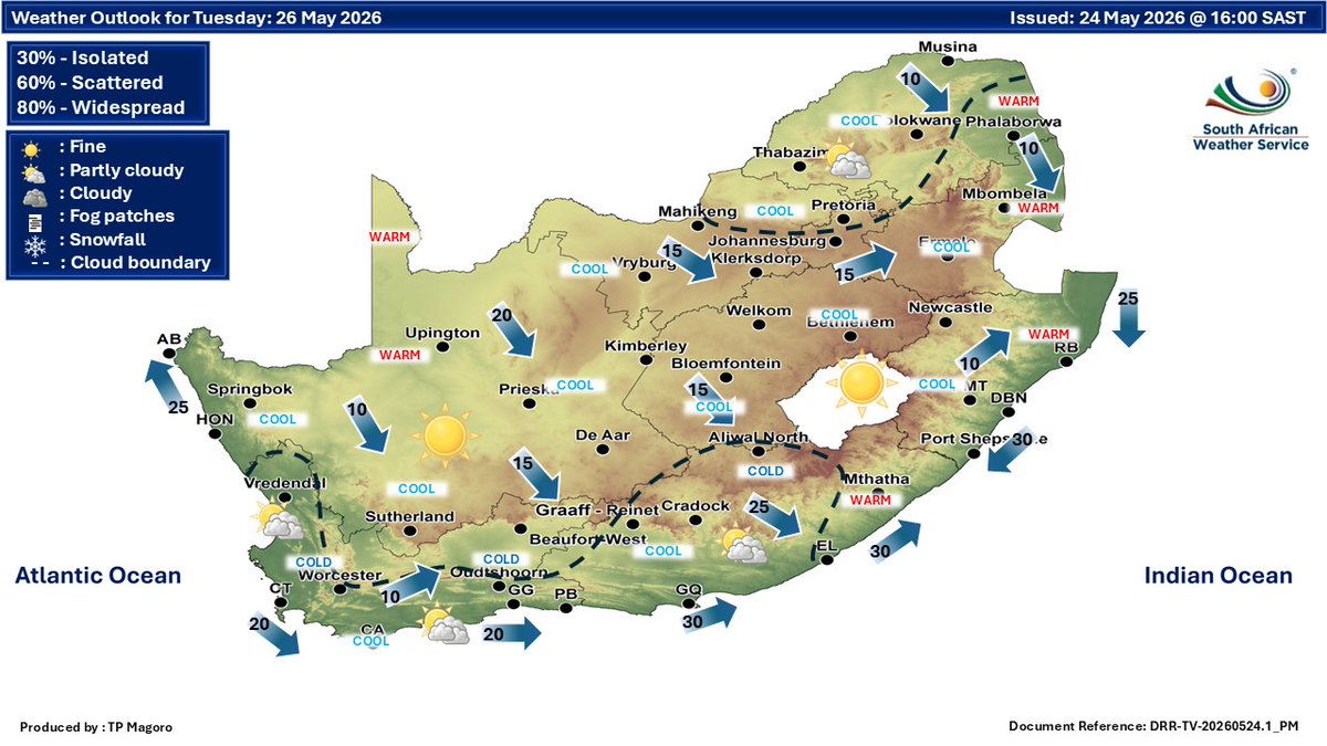 Weather Place Extended weather forecast for Tuesday and Wednesday, 26-27 May 2026 ...
