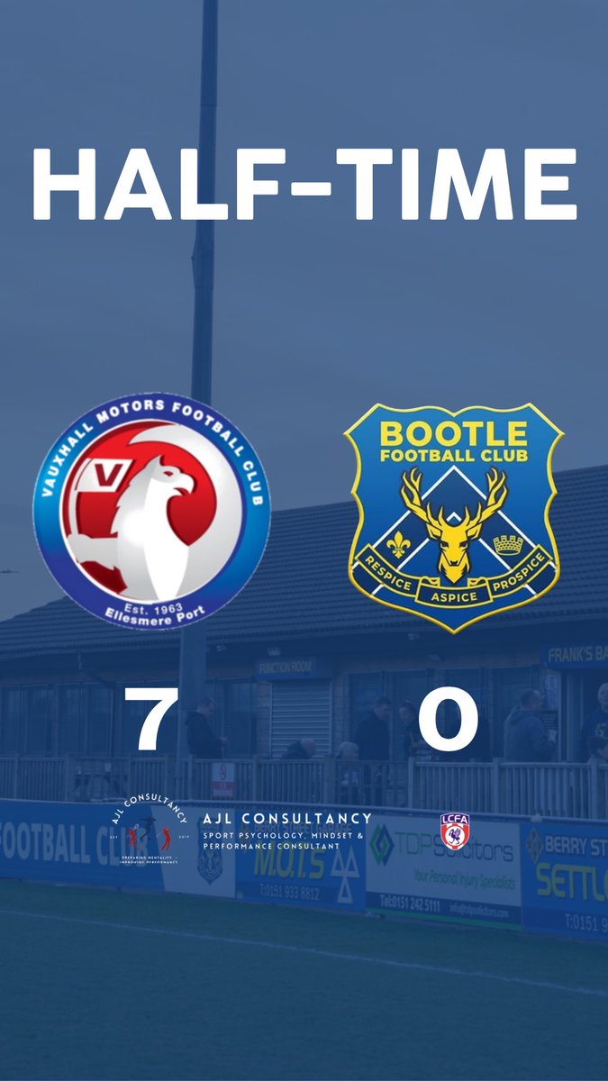 Bootle_FC's tweet photo. Half-Time. 

🔵7-0🦌

#UpTheBucks 🟡 https://t.co/4Ar3IreLzF