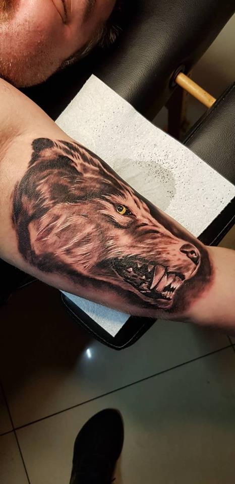 kevkam2000's tweet photo. my wolf tat https://t.co/QfeOCNyWYI