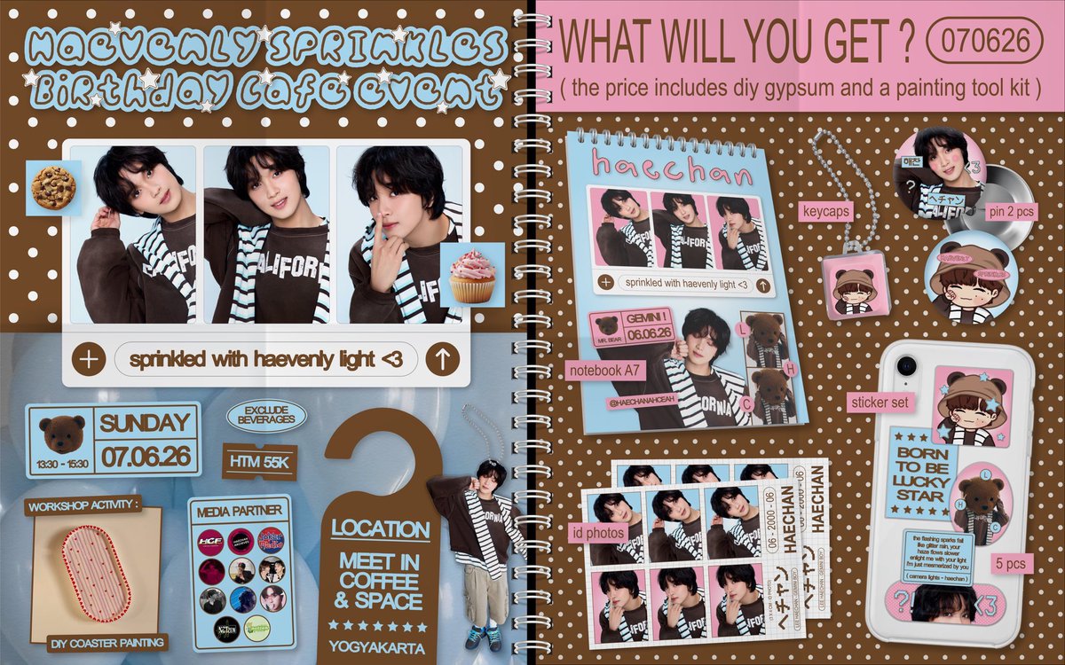 markyourhaert's tweet photo. ୨୧ HAEVENLY SPRINKLES ⭑.ᐟ
haechan birthday event by 
@haesprinkle

꒰with special activity : diy coaster painting꒱

★ date : sunday 07 june 2026
★ loc : meet in space, yogyakarta
★ htm : 55k (excl beverage)

[ RSVP ] on 26 may 2026 — 15.00

#HAECHAN #해찬 #haevenlysprinkles https://t.co/oRa5i43RuX