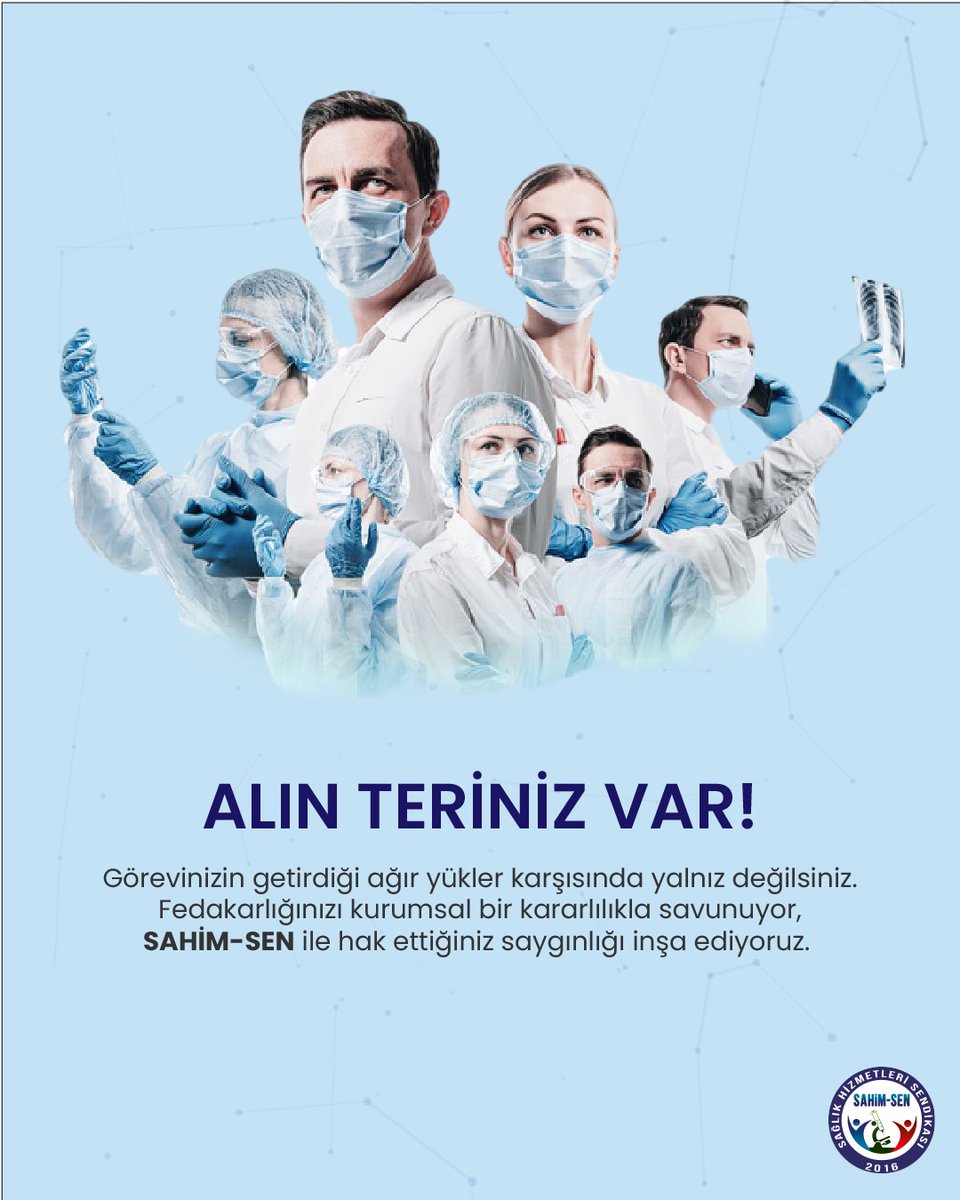 Sahimsen_'s tweet photo. GÜCÜMÜZE GÜÇ KAT, GELECEĞİ BERABER İNŞA EDELİM! 

Sağlık hizmetlerinin her kademesinde, gece gündüz demeden omuz omuza çalışan devasa bir ekibiz. Biliyoruz; yükünüz ağır, sorumluluğunuz büyük. Ama bu zorlu yolda asla yalnız değilsiniz! 🩺

Biz, birbirine sarsılmaz bağlarla bağlı büyük bir aileyiz. Şimdi bu birliği daha da büyütme, sesimizi her platformda çok daha gür çıkarma zamanı! SAHİM-SEN çatısı altında bir araya geliyor, hak ettiğimiz saygınlığı ve adil geleceği kurumsal bir kararlılıkla, el ele inşa ediyoruz.

Siz sadece hastanıza ve mesleğinize odaklanın; haklarınızı savunmak ve emeğinizin karşılığını almak için biz buradayız.

Bu mücadele hepimizin, bu başarı hepimizin olacak!

Daha güçlü bir yarın, daha güvenli bir çalışma hayatı için; Sende katıl, gücümüze güç kat! 

#SAHİMSEN #GeleceğiBeraberİnşaEdelim #SendeKatıl #GücümüzeGüçKat #SağlıkEmekçileri