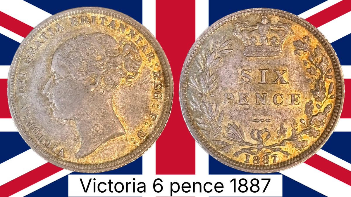 ヴィクトリア女王 6ペンス 1887年