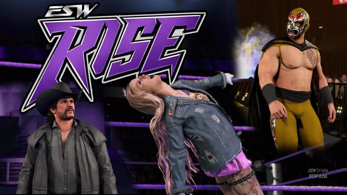 ESW0fficial's tweet photo. TONIGHT at 7PM EST/6PM CST, ESW Rise premieres live on our YouTube channel! REM &amp; Miles Martin battle it out in the main event! Also, the ESW debut of the legendary CAESAR! + So much more!! https://t.co/zpIHIBxbcJ #J5K #ESW #WWE2K26 #CAW https://t.co/olalpiybf4