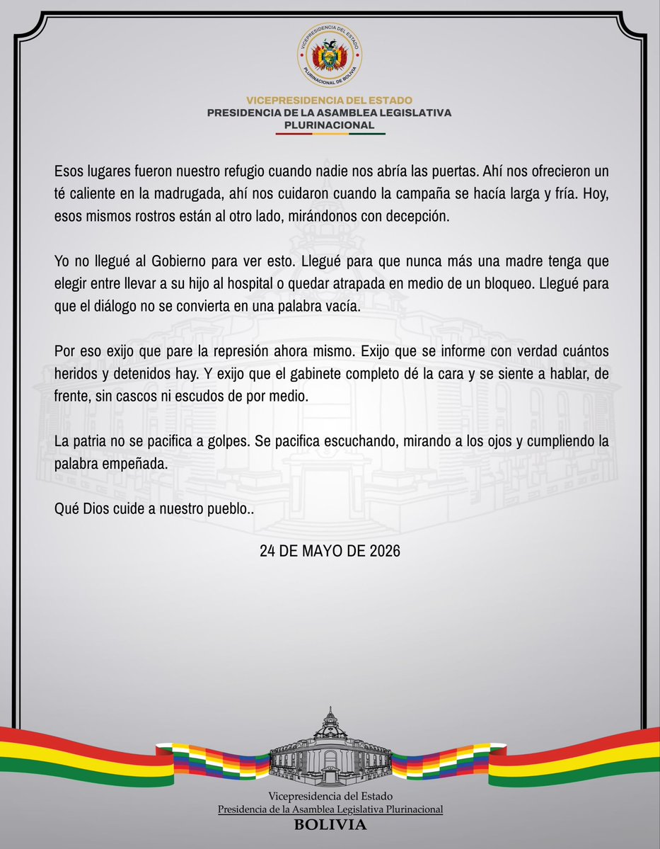 Vicepresidencia de Bolivia tweet media