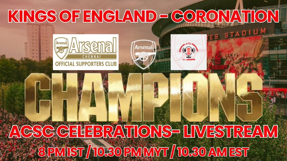 vadalondon's tweet photo. Not able to attend a screening? Missing celebrating with your fellow gooners?

Don't worry! @ArsenalChennai &amp; Vada London got you covered ❤️

Join our livestream &amp; celebrate with the Arsenal Chennai family in spirit! 😍

⏰- 8 PM IST 

Link - https://t.co/0JgCtNxvxA

COYG 🔴⚪️ https://t.co/v5BJ5MG2Si