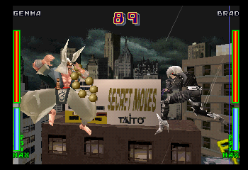 memory_fallen's tweet photo. There's a demo disc version *Psychic Force* for PlayStation that's from 40 days before the final build. Normally it restricts what you can play, but it has a "Debug game" menu that allows you to play as any character or stage. https://t.co/fGXJhhCGeC