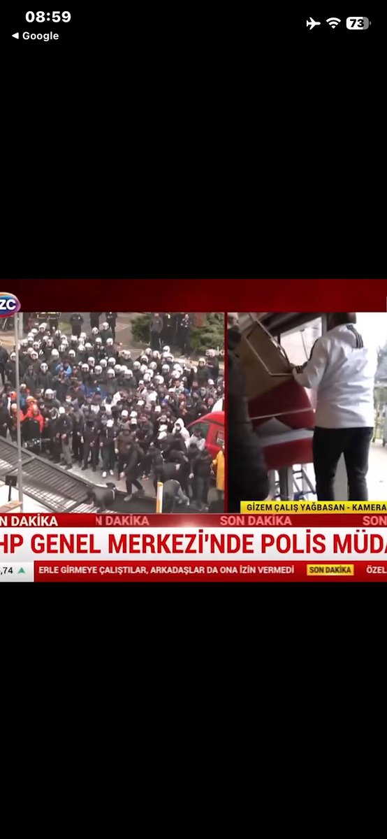 atigunerati's tweet photo. Afet anında  yaralıları kurtaran AFAD, bu kez polisle ve ‘işbirlikçilerle’ birlikte AKP iktidarını kurtarmak için görevde.
CHP Genel merkezinin demir kapılarını kesti ve polisleri CHP’ye soktu…
Bunlar unutulmaz, hesap sorulur. #CHP https://t.co/WzCeZCi3Xo