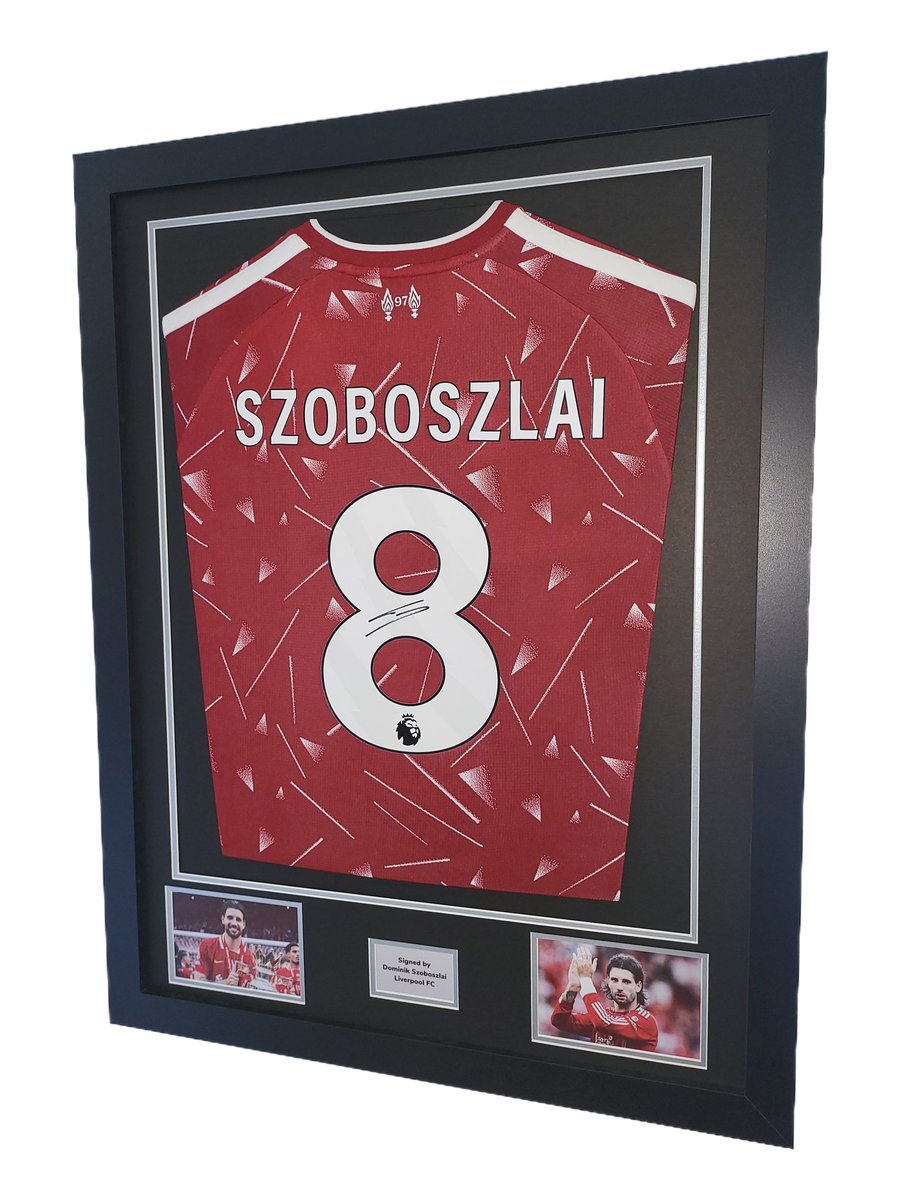 FramedShirt's tweet photo. Liverpool players available in new 2026/27 shirts 

Szoboszlai £225
Gravenberch £225
Mac Allister £225
Endo £225
Ekitike £225
Jones £200
Konate £200
Gakpo £200
Frimpong £200

Prices including professional framing service, DM us for more information

https://t.co/Ld7CJxduyS https://t.co/RSSzwG86dj