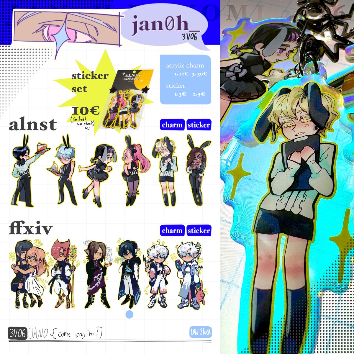 jan0h_'s tweet photo. my 2026 #dokomi catalogue!
I’m at 3V06 with @/ totoroki 🫆 it’s my first big con in years, please come say hi!

※ ALNST, FFXIV, FFXIV, Deadlock, CRK, Arcane, DnD, OC…
#dokomi2026 #artistsofdokomi2026 https://t.co/bs95jHMU1S