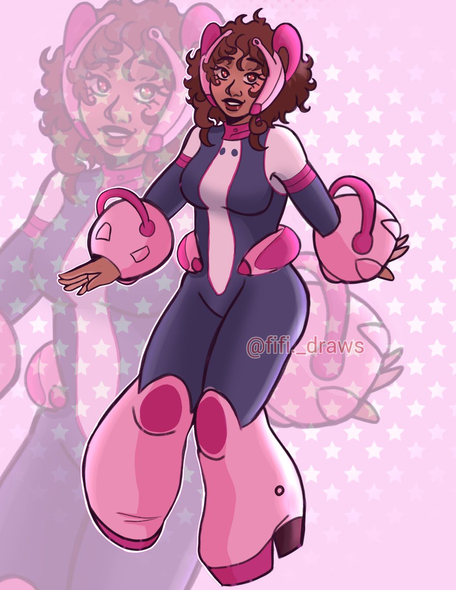 fifidraws07's tweet photo. Blasian Ochako 🩷✨

#ochakouraraka #mhatwt #mhafanart https://t.co/LiagC9pDEX