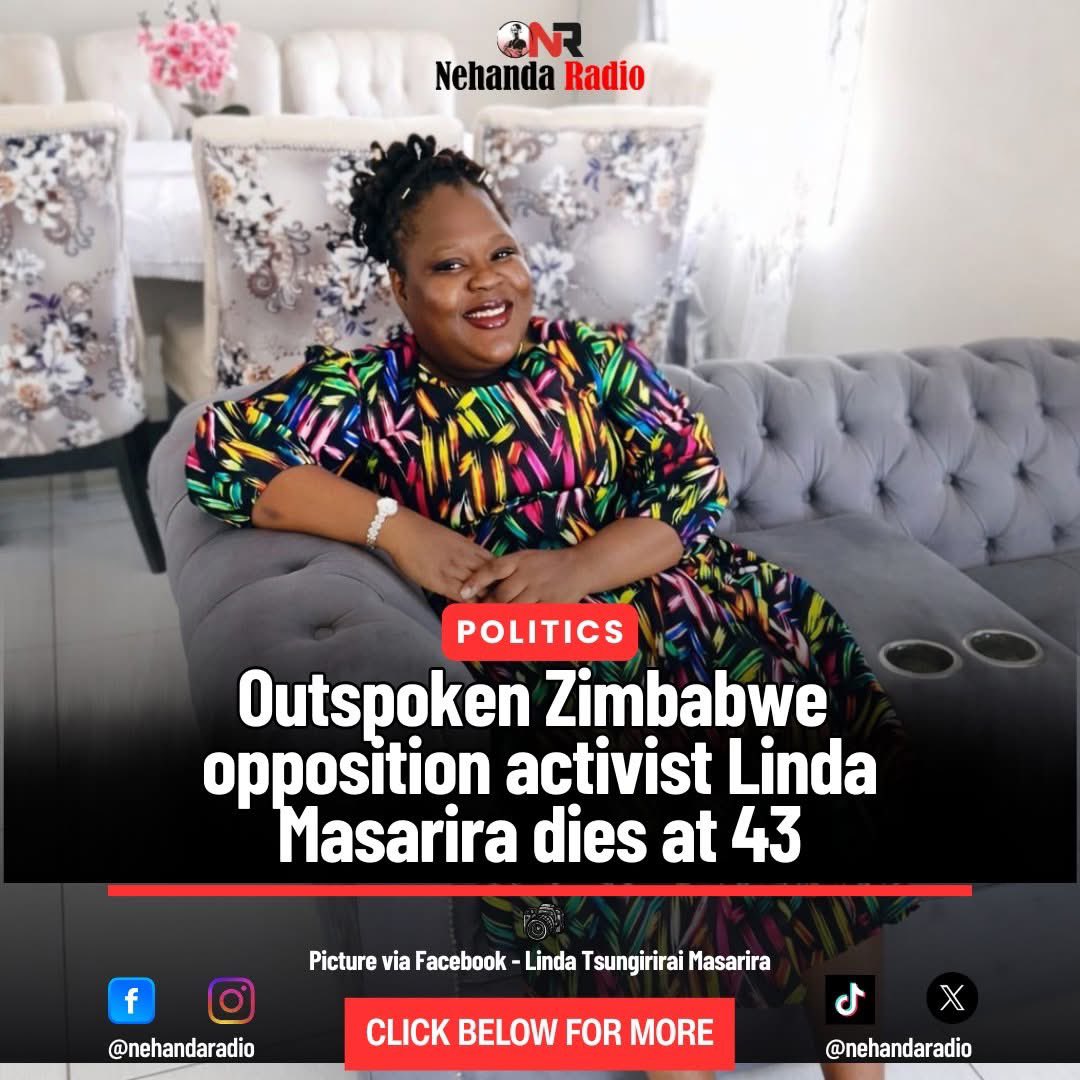daddyhope's tweet photo. I am saddened to hear of the passing of Zimbabwean political activist Linda Masarira.

Linda and I held different views on Zimbabwean politics. We disagreed on how the struggle should be approached and on how politics in Zimbabwe should be conducted. At one point, we even had a public fallout. But later, by coincidence, I met her at a SAPES dialogue, and we ended up talking and laughing about the fallout we had had on social media.

Although we did not agree politically, we remained cordial. Whenever we bumped into each other, we would chat and laugh about many things, including how she was perceived in Zimbabwe and the way she approached her politics.

Her passing at such a young age is deeply sad.

I am also posting this message for those who look up to us in politics and public life to understand that there are moments when we disagree and fight fiercely over politics, but there are also moments when we must put politics aside and allow humanity to take centre stage in our lives.

Her passing is also a painful reminder of the state of healthcare in Zimbabwe and how even people deeply involved in politics can still find themselves failed by the very system they believed in and defended.
Beyond political differences, no Zimbabwean should struggle to access proper medical care in their moment of greatest need.

My heartfelt condolences to her children, family, friends, and all those who loved her.

May her soul rest in peace.