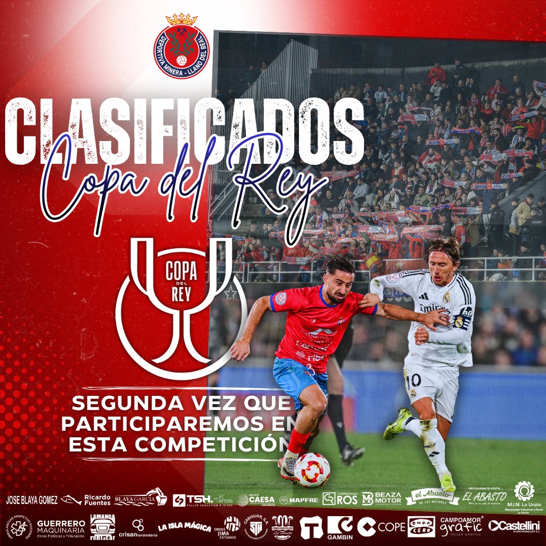 DeportivaMinera's tweet photo. 🏆¡La próxima temporada seremos equipo de 𝐂𝐨𝐩𝐚 𝐝𝐞𝐥 𝐑𝐞𝐲 por segunda vez en nuestra historia!

😏Contadme, ¿qué se os viene a la cabeza al recordar nuestra primera participación?

#LaCopaMola https://t.co/DwyKPNgscl