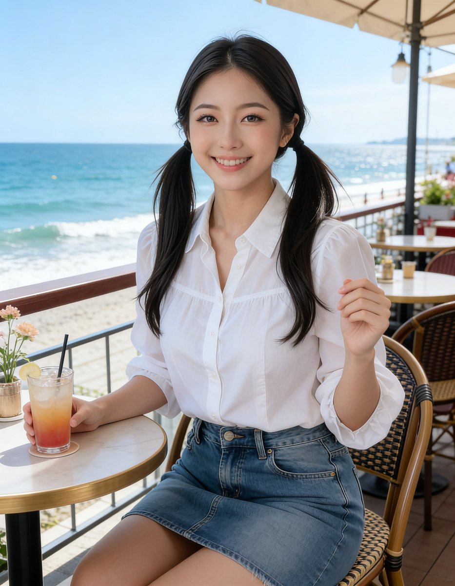 Rinatansecond's tweet photo. 「ちょっと休もっか」

って言って、
海の見えるカフェ入るの、
なんか憧れる。 https://t.co/lNY50D0dpX