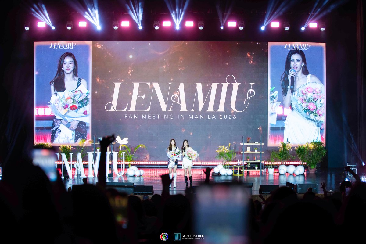 wishusluckent's tweet photo. GUMBERBEARS, congratulations on making history happen!
🦋🧸

It's all thanks to your passionate love and loud energy that Lena and Miu continues to shine their brightest. 🌟

Please take care on your way home, and we hope to see you all again next time! 

#LenaMiuFMinManilaDay2
#LenaMiu #ลีน่าหมิว
#lalinalena #MiuNatsha 
#CH3 #WishUsLuckPH