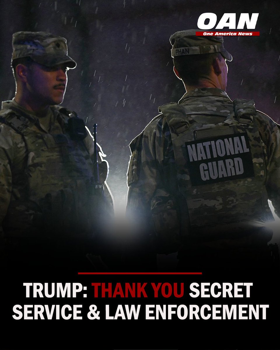 OANN's tweet photo. President Trump thanks the U.S. Secret Service and law enforcement following the White House shooting incident. Trump also notes that the gunman, "had a violent history..."

Watch OAN on Spectrum and YouTube TV today for more updates. https://t.co/ggCoZqtMHV