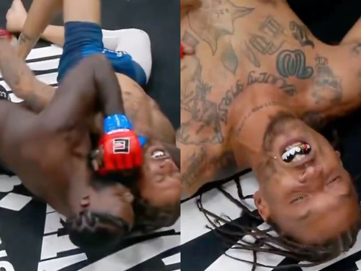 Lance Stephenson submitted Michael Beasley in their MMA fight 🤯 Watch:  https://t.co/zJuhzYFopi
