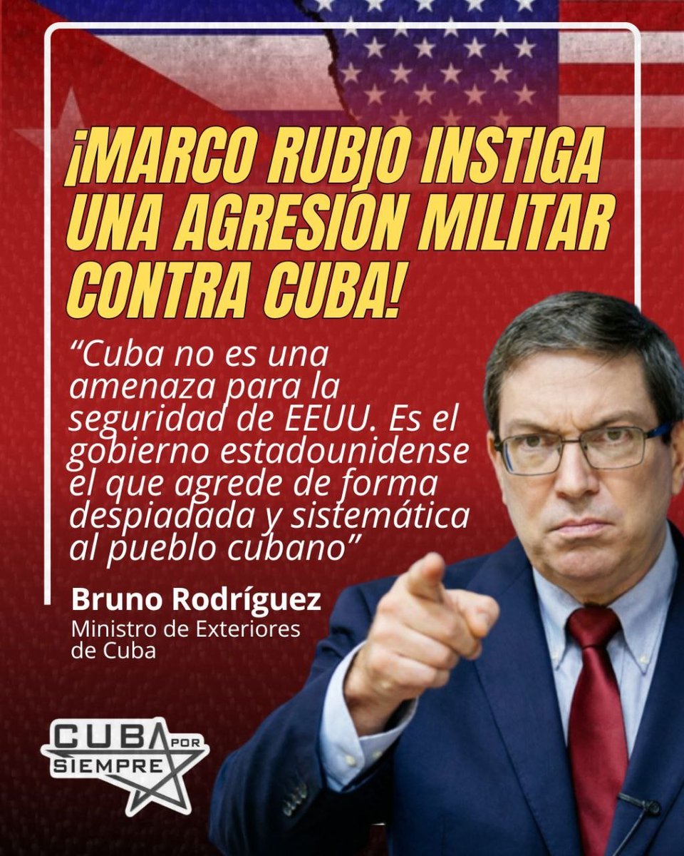 roberto692000's tweet photo. ¿Q somos una amenaza
Para el Norte poderoso?
Trumpeta, eres mentiroso
No te lo creen ni en tu casa.
Lo que te asusta es la plaza
Cuando un pueblo miliciano
Con su bandera en las mano
Grita: #CubaSeDefiende!
¿Qué Narco Rubio no entiende?
Que no diga que es cubano

#DécimasDelAlma https://t.co/xyaiuy42wE