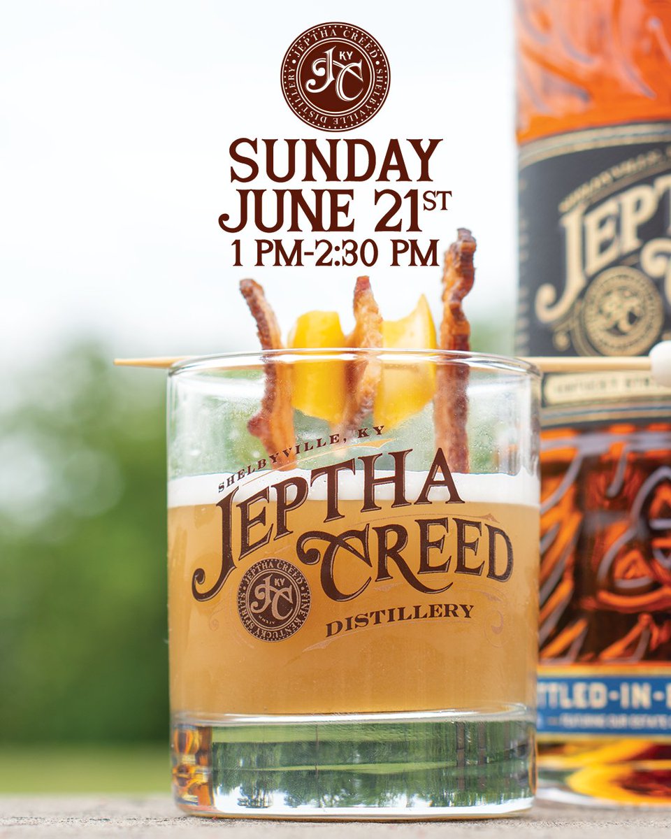 JepthaCreed's tweet photo. Celebrate Father's Day at Jeptha Creed with a special Mixology Class! Craft two Father's Day inspired bourbon cocktails with an expert mixologist, tour our distillery, and enjoy some heavy hors d’oeurves. 

Tickets available now: https://t.co/QzMRMyrg3F https://t.co/D0No7zH77b