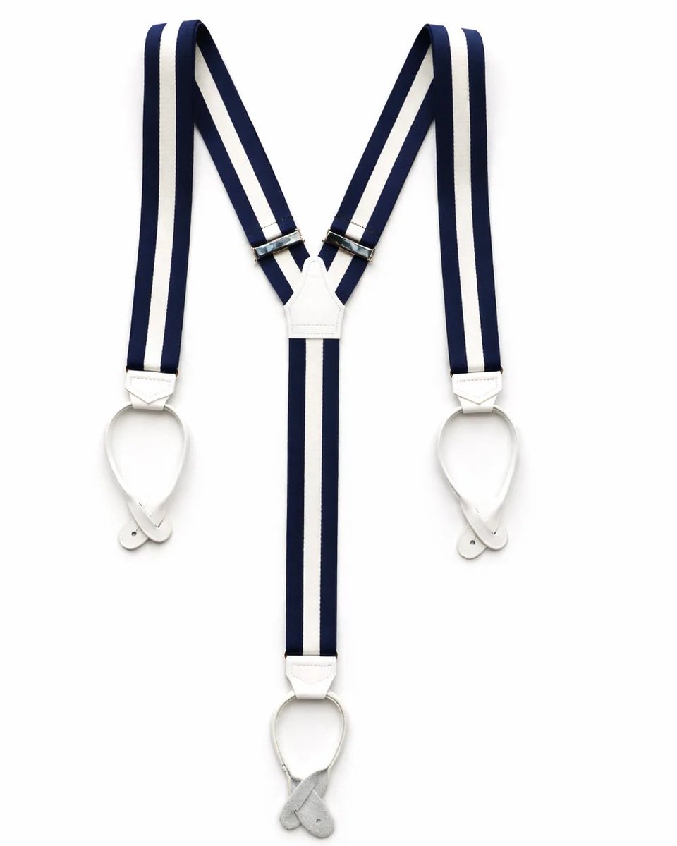 RogerJStoneJr's tweet photo. A great trouser starts from the shoulder! 

Introducing a new addition to the Roger Stone Custom Menswear Spring/Summer Collection:

Button-on suspenders.

Crafted with genuine leather accents and designed to pair seamlessly with every trouser in the Roger Stone Collection. 

Now available.

https://t.co/2j8pw1BJ3L