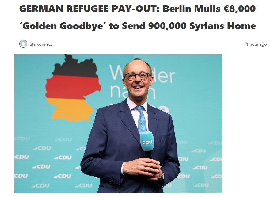 WallStreetMav's tweet photo. Former German Chancellor Angela Merkel opened the borders in 2015 and over 1 million Syrians rushed in, got on the welfare system with free housing, free food, free healthcare and free money each month.

Now Germany is trying to figure out how to pay them enough to leave. https://t.co/msPbF1XxVa