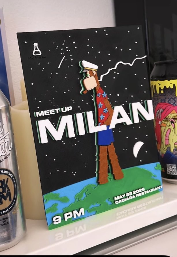 OurPrintLab's tweet photo. 3D frame of the Bored Ape event in Milan 🇮🇹
Bridging real-world NFT culture with 3D design.

@designedbyme_sb @BoredLC_BLC @BoredApeYC @yugalabs @other_italy https://t.co/da0FIPYpdp