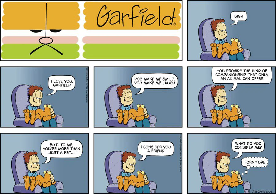 DailyGarfcast's tweet photo. Garfield by Jim Davis for Sun, 24 May 2026 https://t.co/jJlt8GGK7G