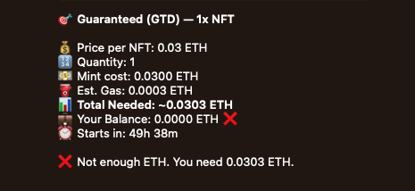 blankabtc's tweet photo. Mint bot is close.  

Hit some bugs last week, worked through them.   

Testing again this week.  

Worth keeping an eye on if you're in the community. https://t.co/ZDFA2tmf8c