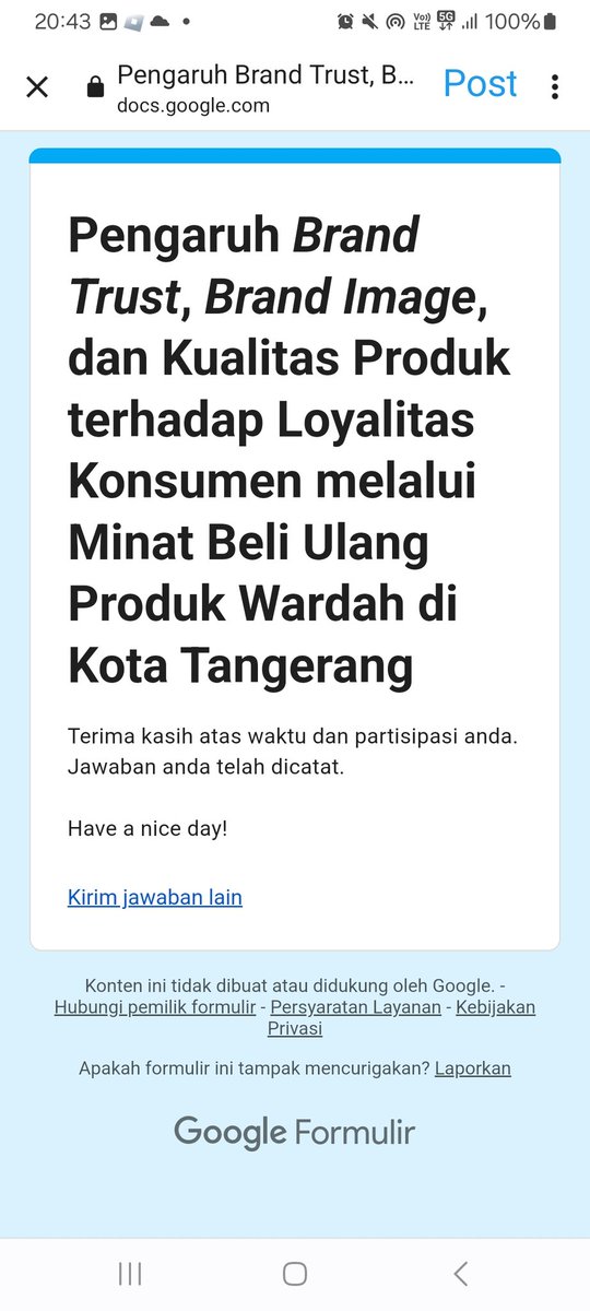 apaddalgienak's tweet photo. @TyssaIskandar Aku uda isi punyamu yaa kakk, tolong isi punyaku juga

Link: (https://t.co/yZtPvSVELn) https://t.co/zokAEBiWpy