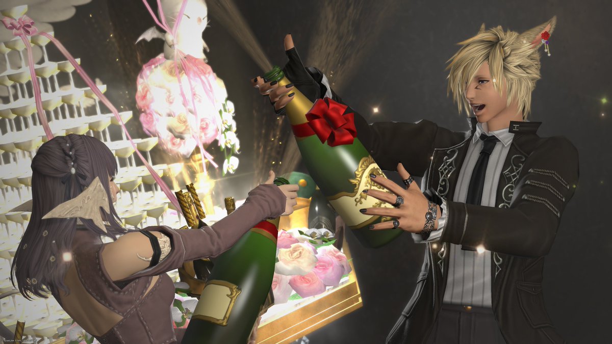 Askff14's tweet photo. 🍾🥂🍾お祝いシャンパン🍾🥂🍾

ドレスコード『夜の世界』🦋

イベント🏷️ #ノクターナルエフェクト 
ハウス🏷️ #アストリム家 

#FF14SS https://t.co/Gzd56OHeIF