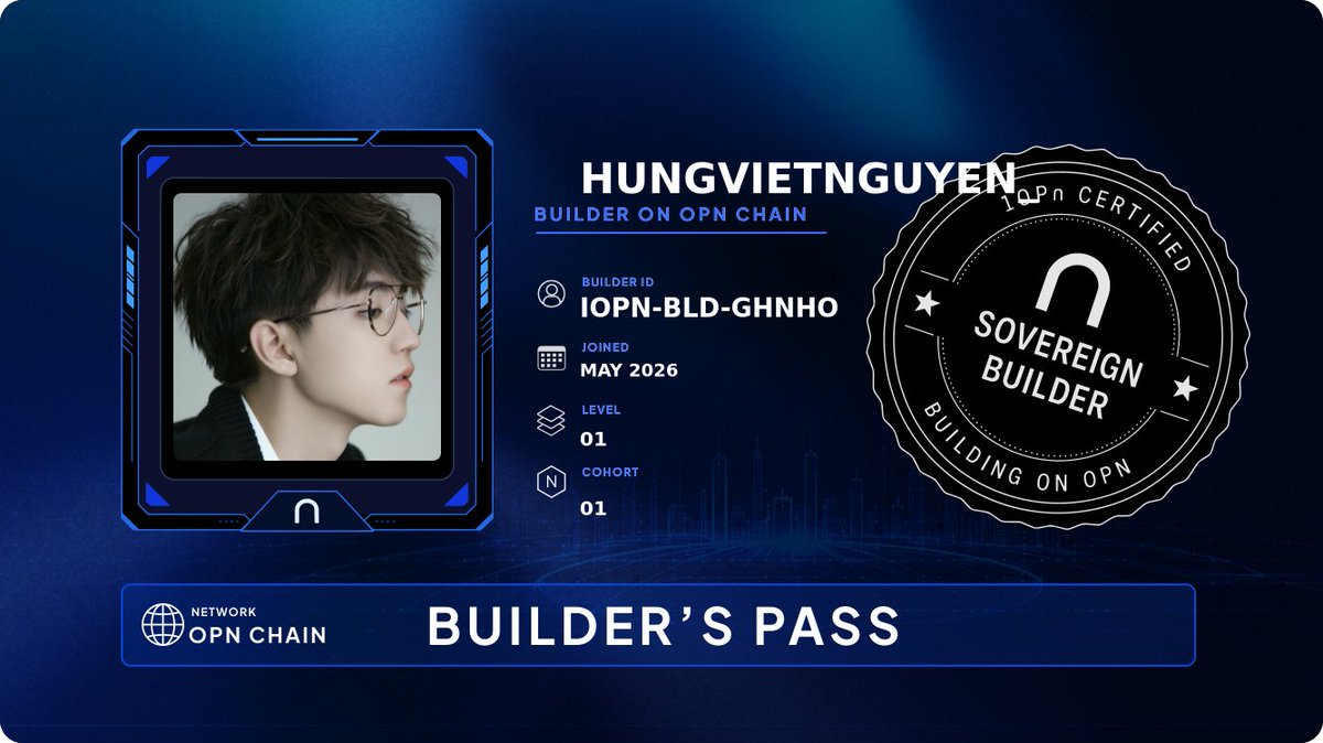 HungViey's tweet photo. I just claimed my Builder's Pass on @IOPn_io, and I'm shipping for Season 1.
See you on the leaderboard.
Accelerate ⋂ https://t.co/f0dPLE2Wed