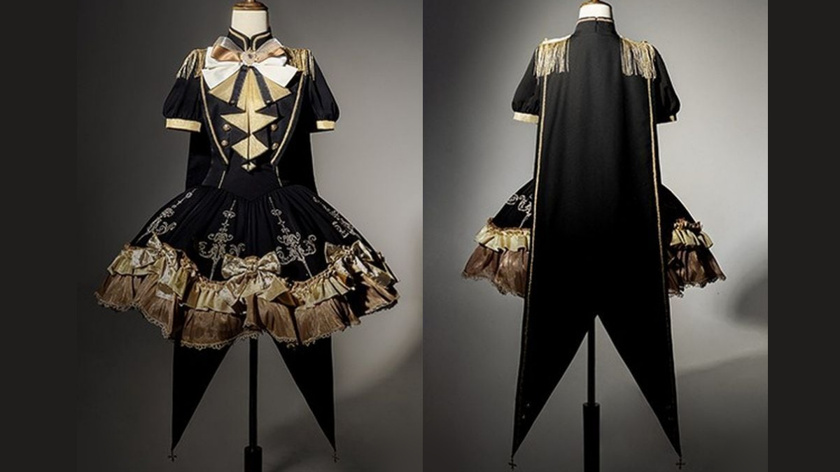 ゴールドロングショール軍服ロリータドレス♡