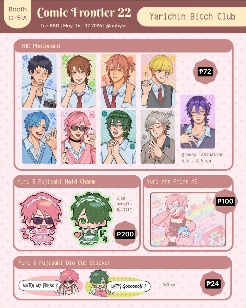 yurirots's tweet photo. #yurilapag

@aobysss PH GO ⭐️

doo ☆ 05/28 6PM
dop ☆ 05/28 9PM

reply / dm to order :
☆ item name, qty, charac name, pic/s of the item/s, total in php

wts ph Gokurakugai Yarichin Bitch Club One Piece Eyeshield 21 https://t.co/hZlzMwXJEK