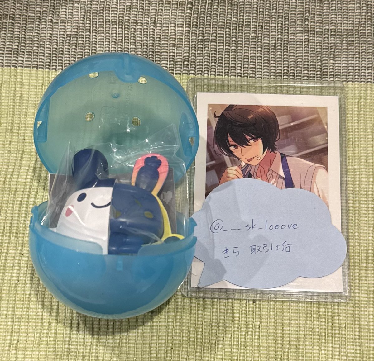 ___sk_looove's tweet photo. @ic1m7 初めまして、こんばんは。
検索より失礼いたします。
当方みみっち所持しておりまして、まめっちとの交換は可能でしょうか？
平日夕方以降、池袋手渡し可能です。ご検討頂けますと幸いです。よろしくお願いいたします。 https://t.co/vUB6getBsU